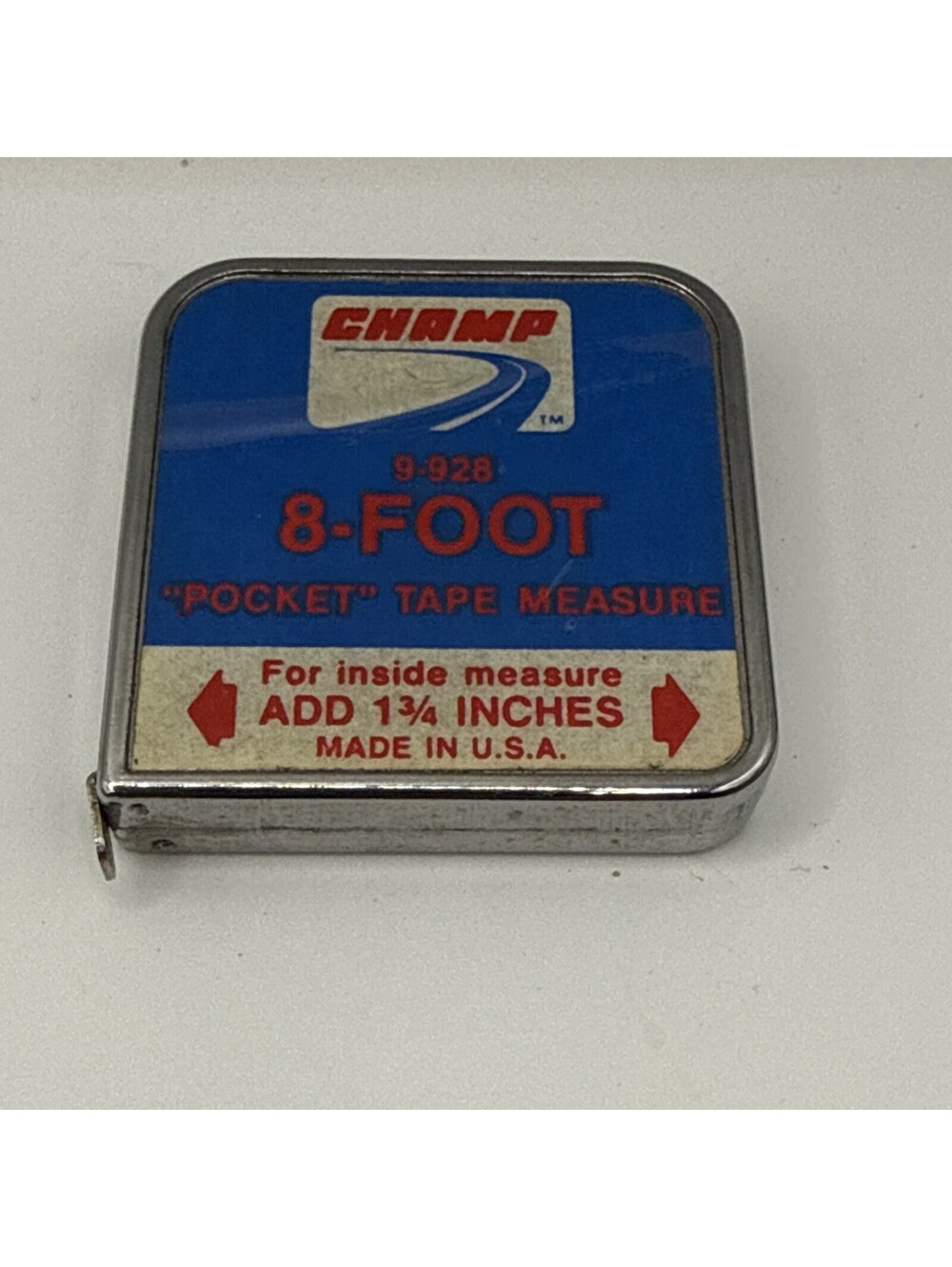 Vintage Champ 8 Foot Flexible Rule Tape Measure
